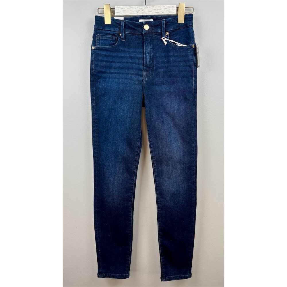 Good American Always Fit Good Legs Skinny Jeans Medium Dark Wash High Rise - Picture 5 of 14